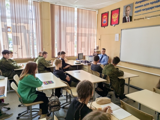 21 апреля  для 9 класса состоялась беседа с прокурором Зеленоградского района Михаилом Михайловичем Львовым на тему &amp;quot;Нюрнбергский трибунал и его роль в Великой победе&amp;quot;.